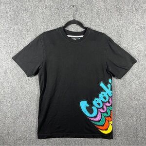 Cookies Stacked Script Logo T-Shirt Black Multicolor Mens Size Medium #1898